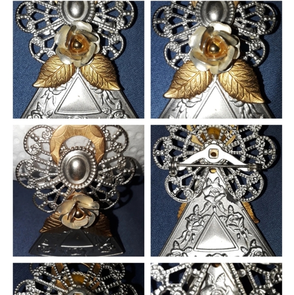Jewelry - Silver and Gold Angel Brooch